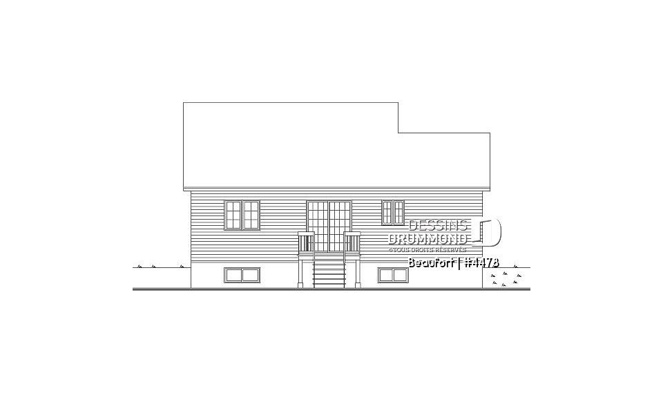 Élévation arrière - Beaufort