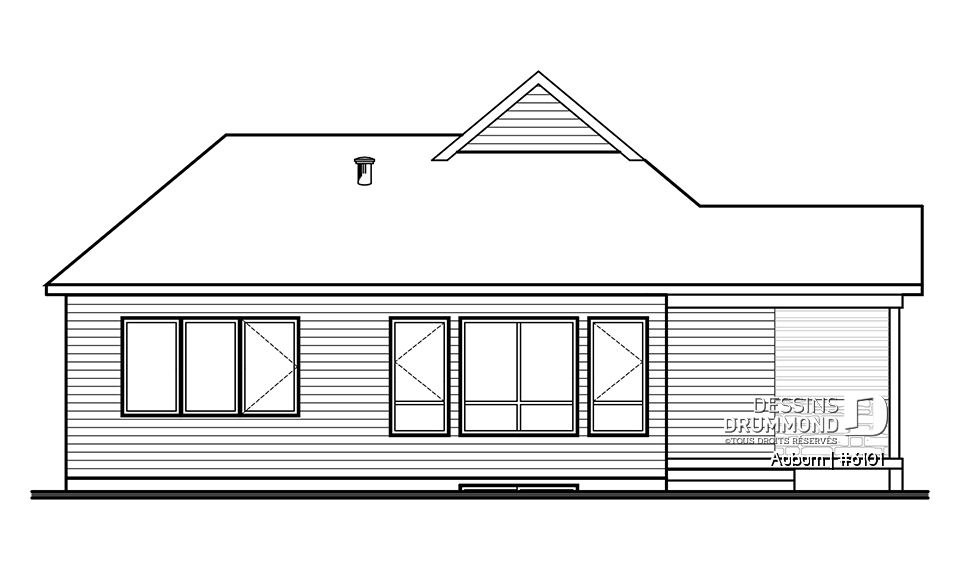 Élévation arrière - Auburn