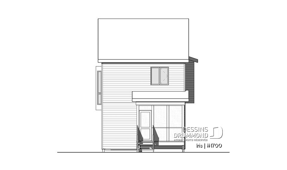 Élévation arrière - Iris