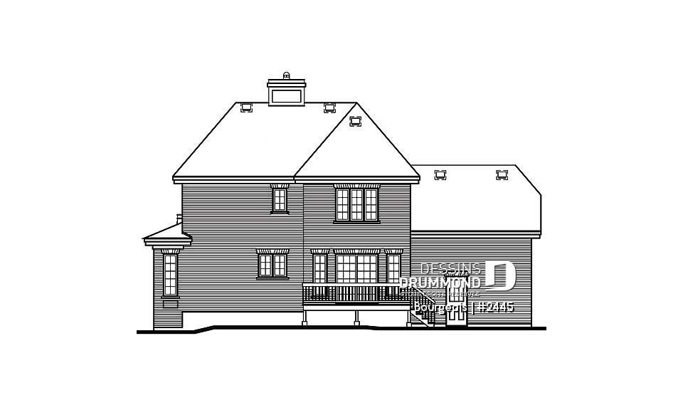 Élévation arrière - Bourgeois