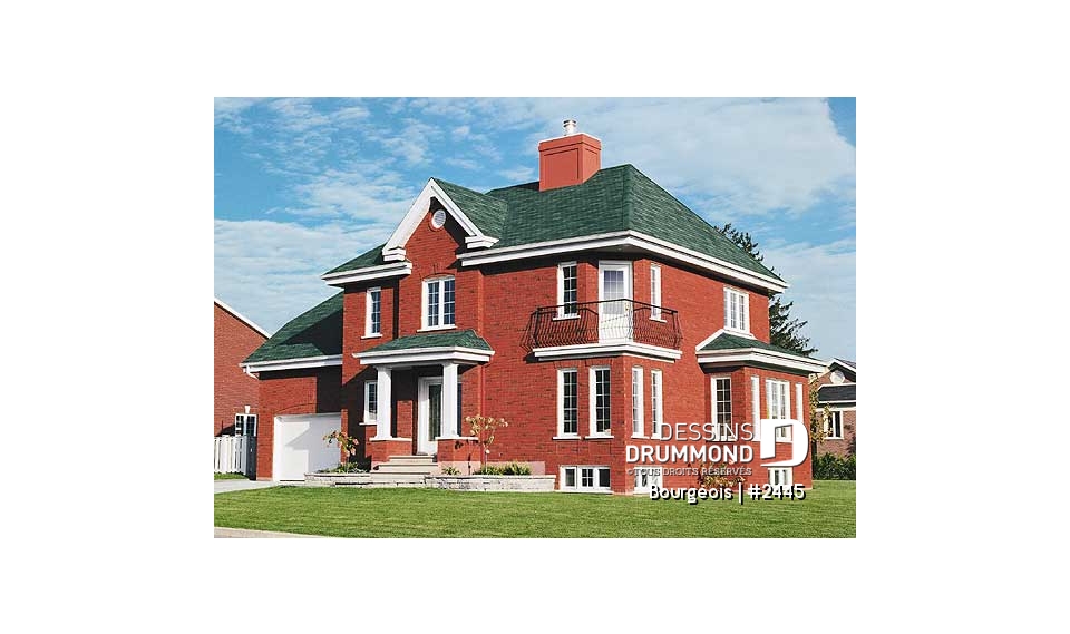 Vue avant - MODÈLE DE BASE - Modèle 2 étage,  garage, 3 chambres, espace boni impressionnant - Bourgeois