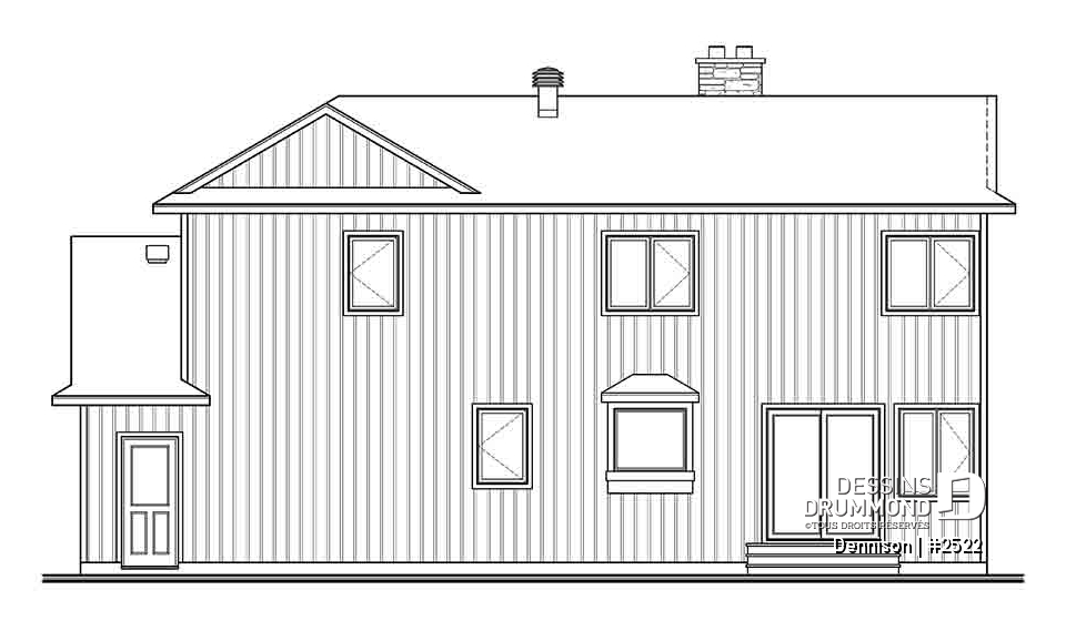 Élévation arrière - Dennison