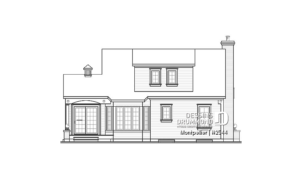 Élévation arrière - Montpellier