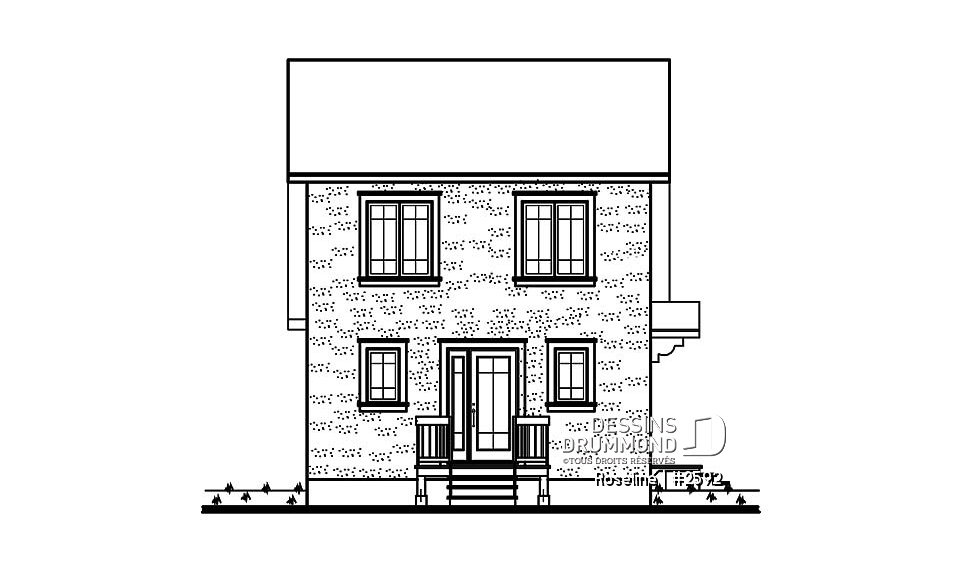 Élévation arrière - Roseline