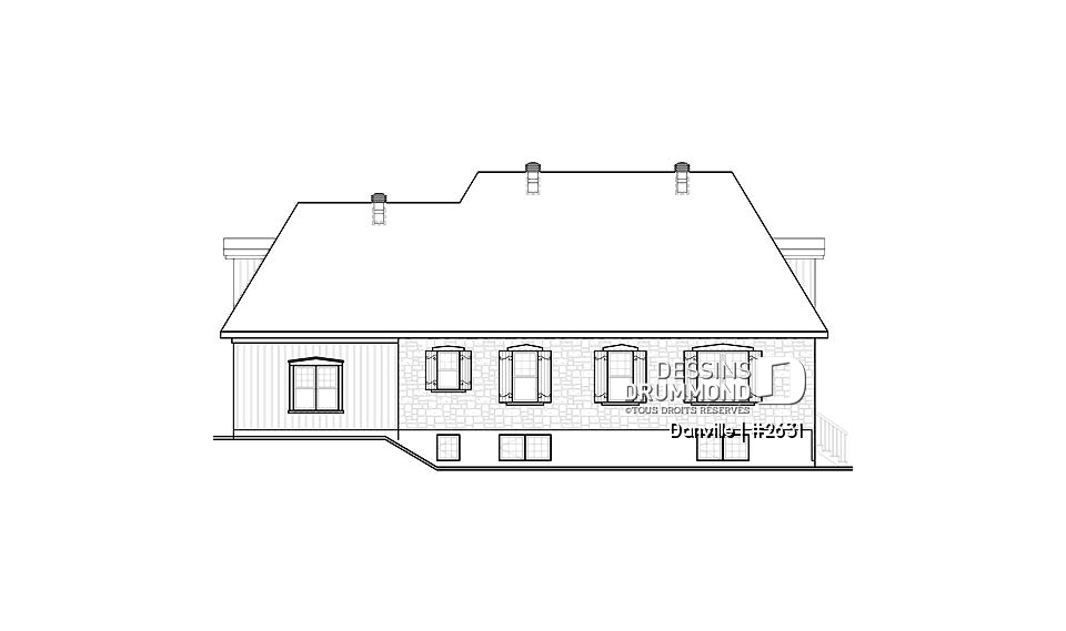 Élévation arrière - Danville