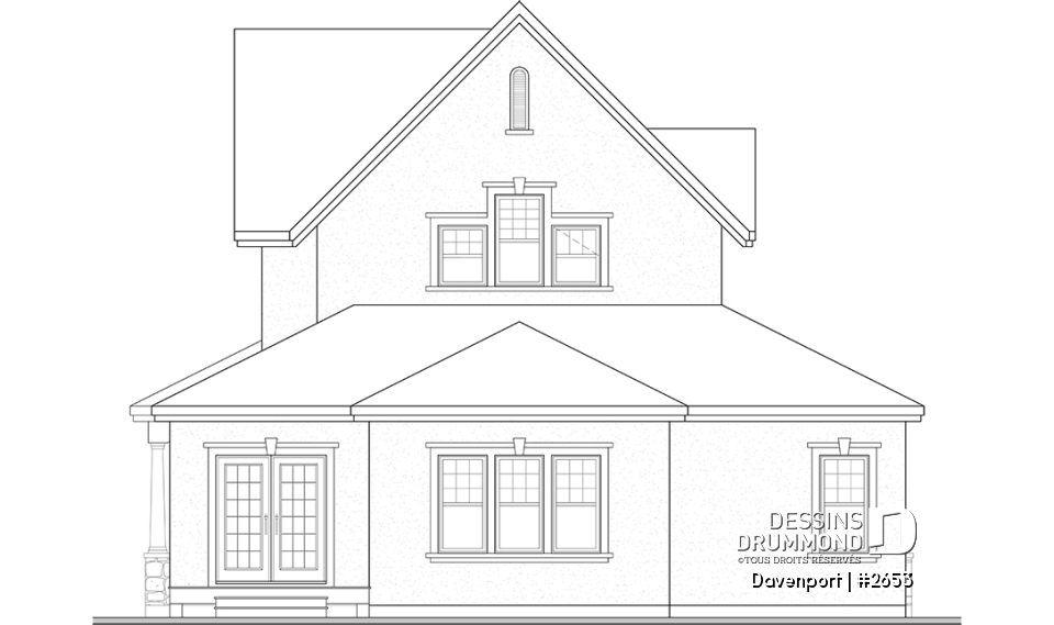 Élévation arrière - Davenport