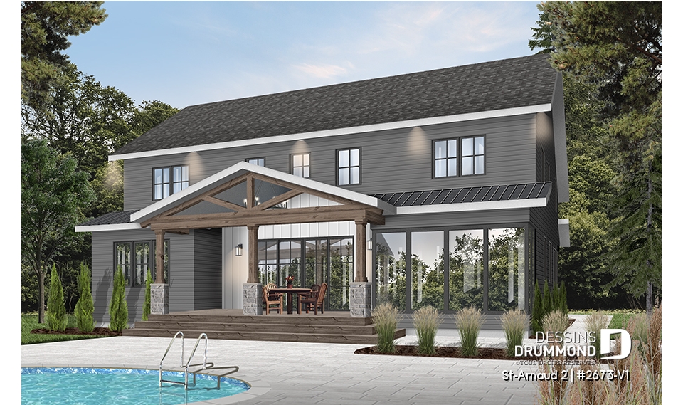 Vue arrière - MODÈLE DE BASE - St-Arnaud 2