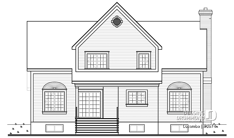 Élévation arrière - Lacombe