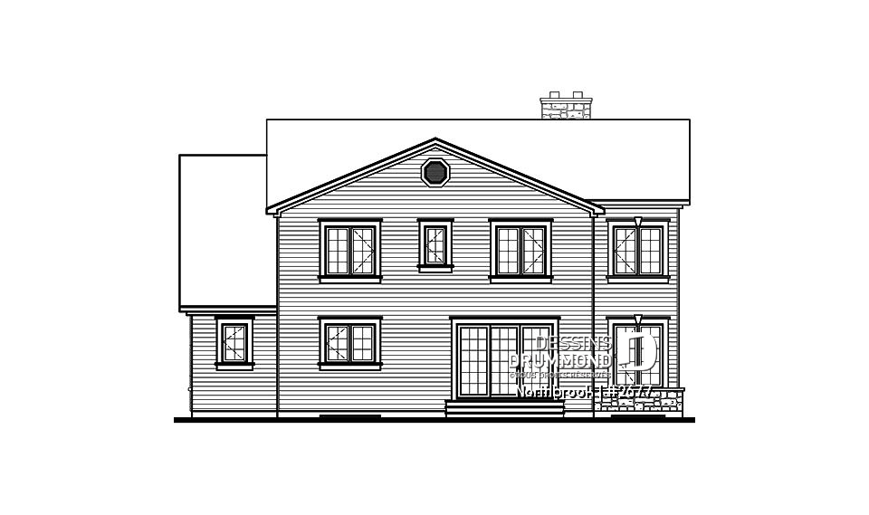 Élévation arrière - Northbrook