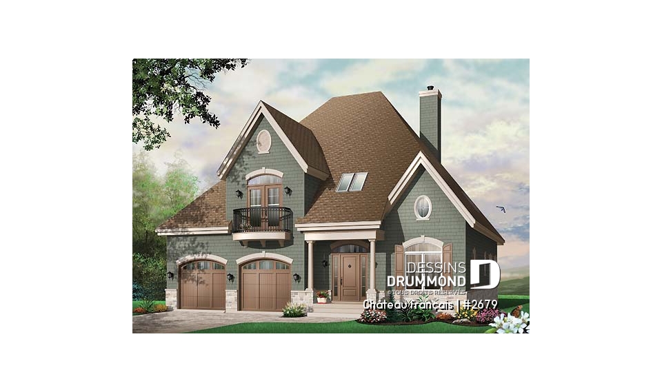 Version couleur no. 1 - Vue avant - Château français