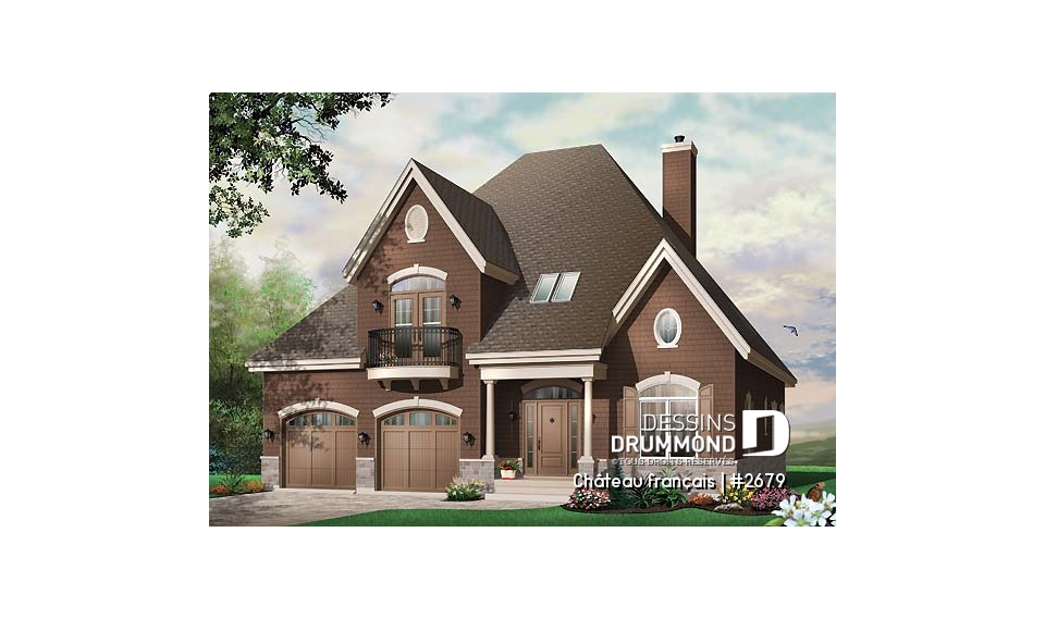 Version couleur no. 2 - Vue avant - Château français