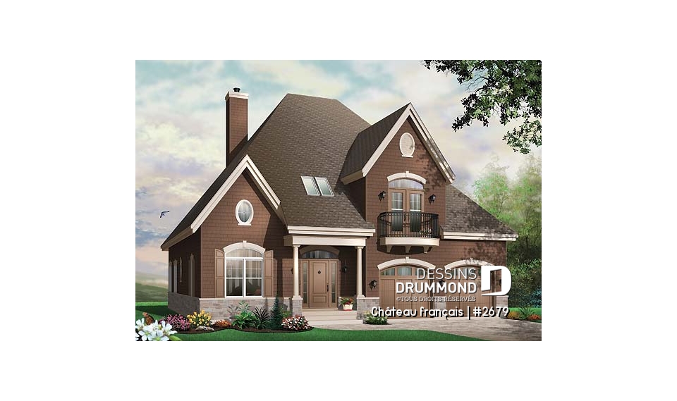 Version couleur no. 2 - Vue avant - Château français