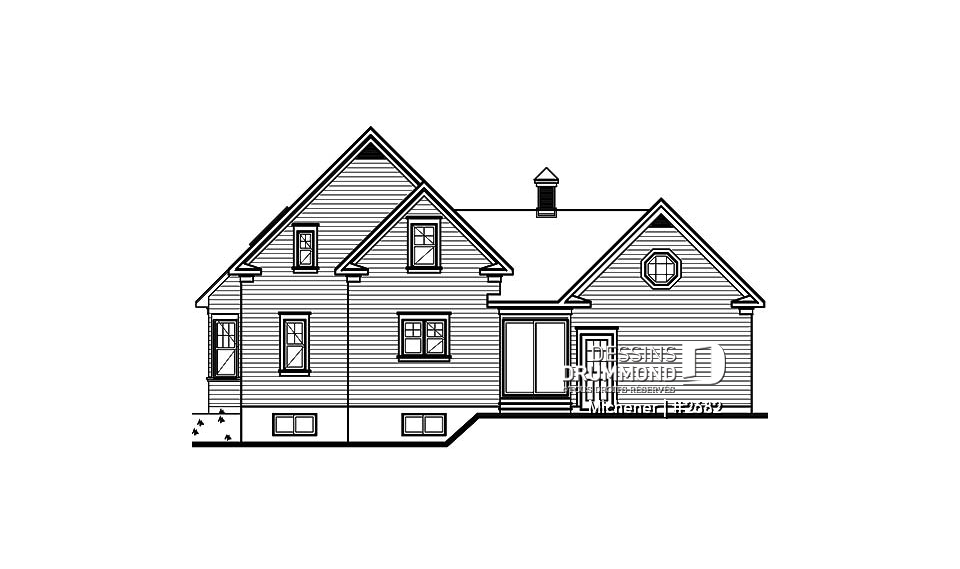 Élévation arrière - Michener