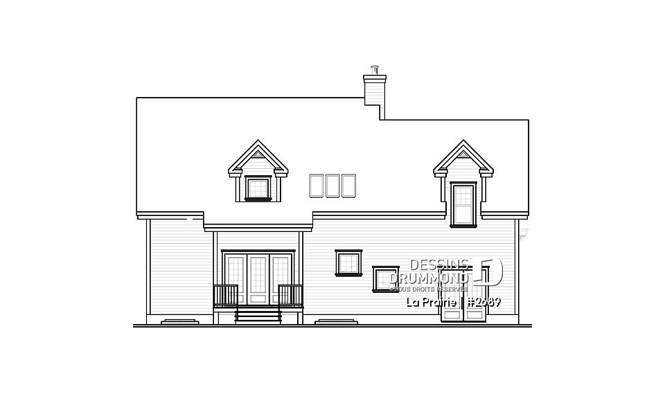 Élévation arrière - La Prairie