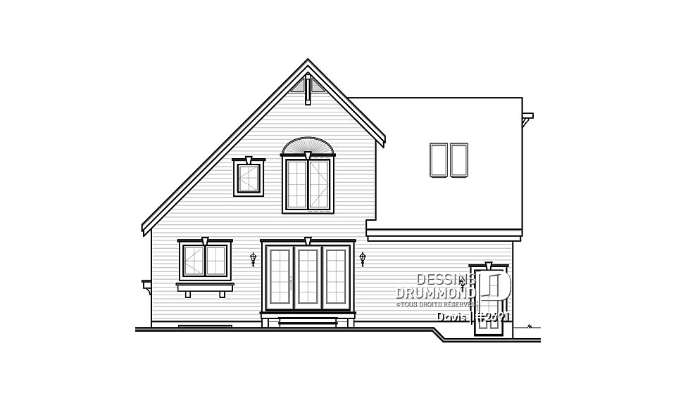 Élévation arrière - Davis