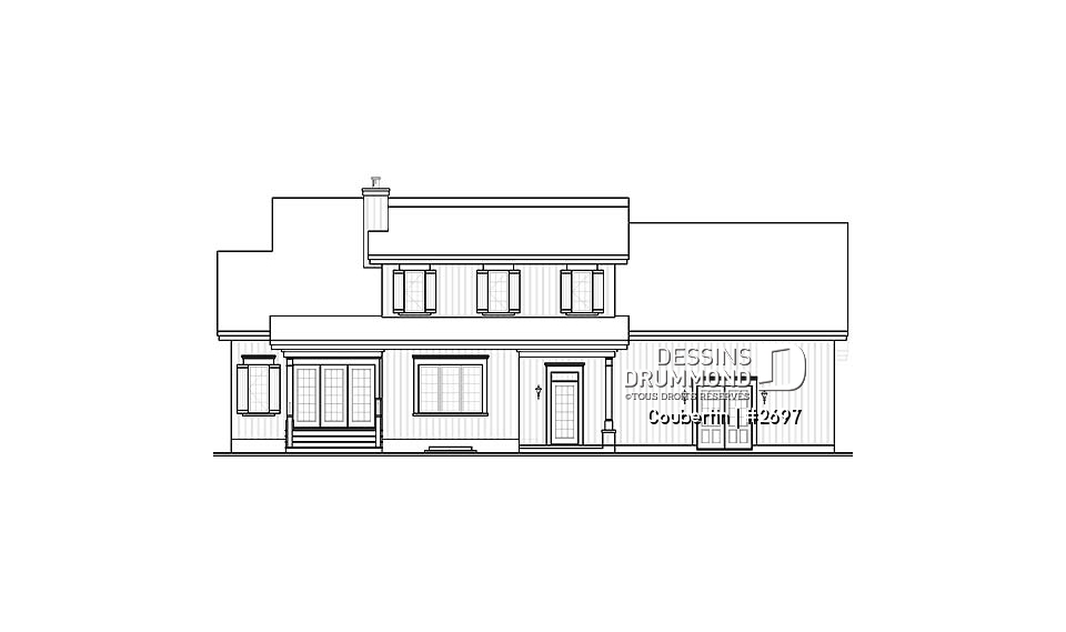 Élévation arrière - Coubertin