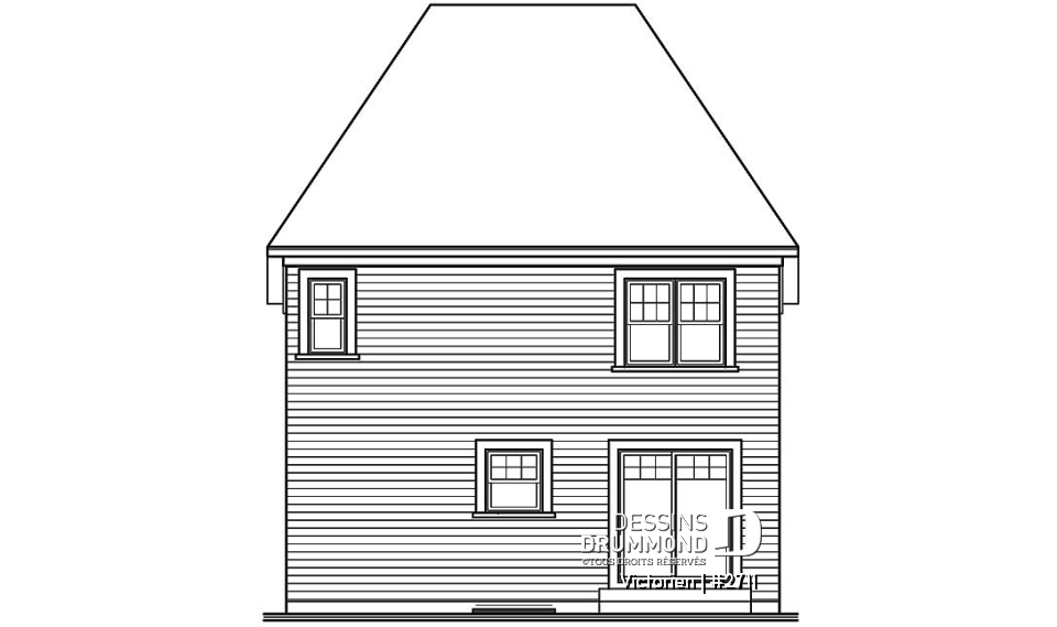 Élévation arrière - Victorien