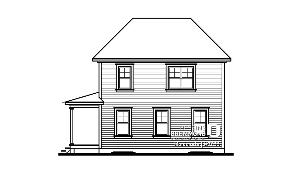 Élévation arrière - Montmarte