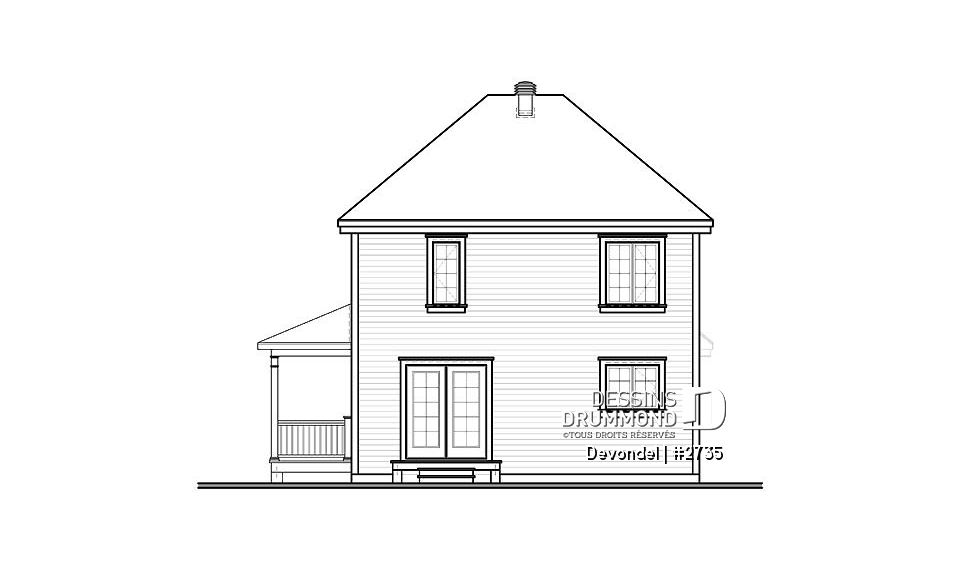 Élévation arrière - Devondel