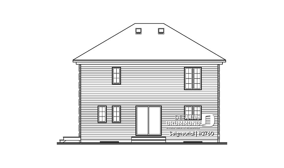 Élévation arrière - Seigneurial