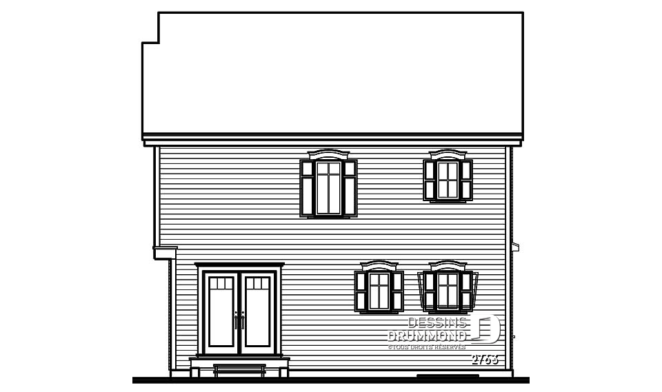 Élévation arrière - 