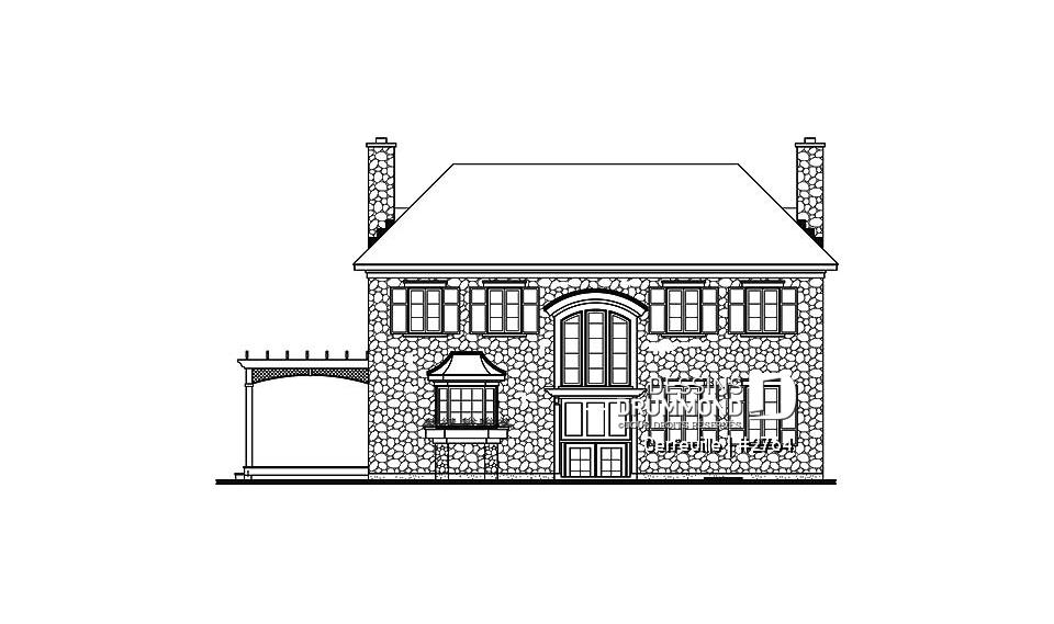 Élévation arrière - Cerfeuille