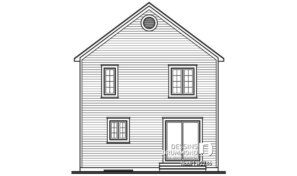 Élévation arrière - Nauli