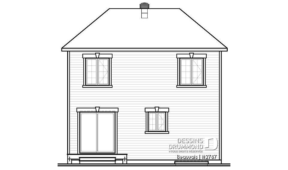 Élévation arrière - Beauvais