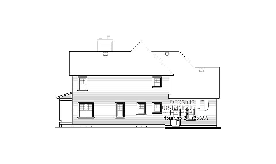 Élévation arrière - Héritage 2