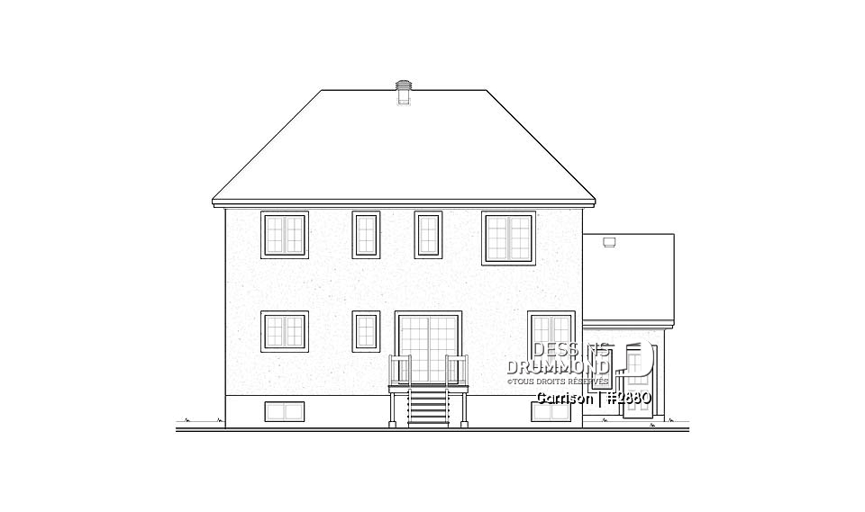 Élévation arrière - Garrison