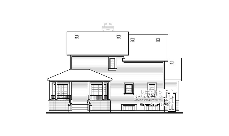 Élévation arrière - Hirondelle