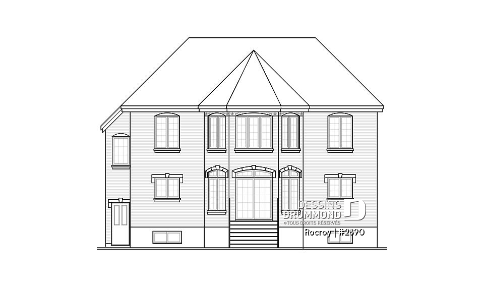 Élévation arrière - Rocroy