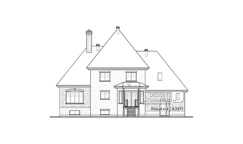 Élévation arrière - Roberval