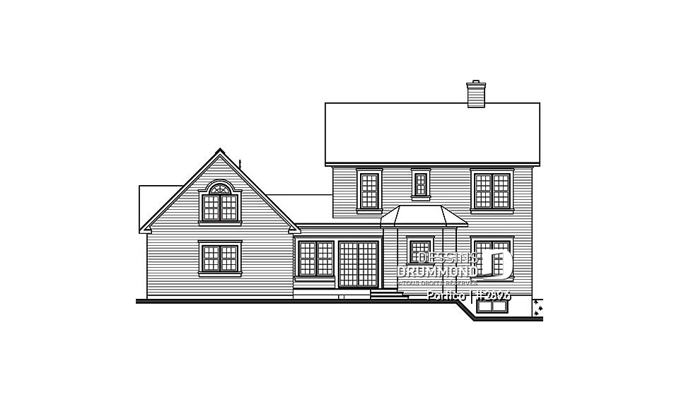 Élévation arrière - Portico