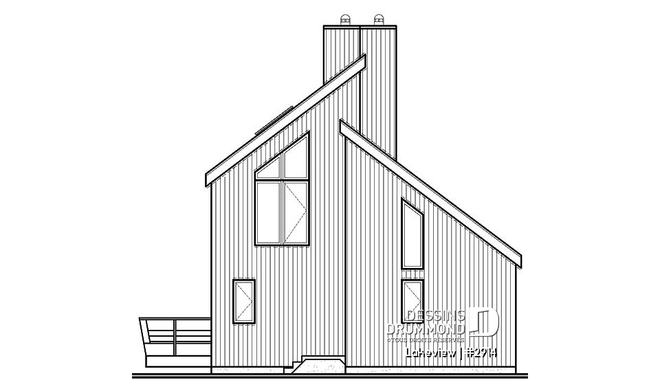 Élévation arrière - Lakeview