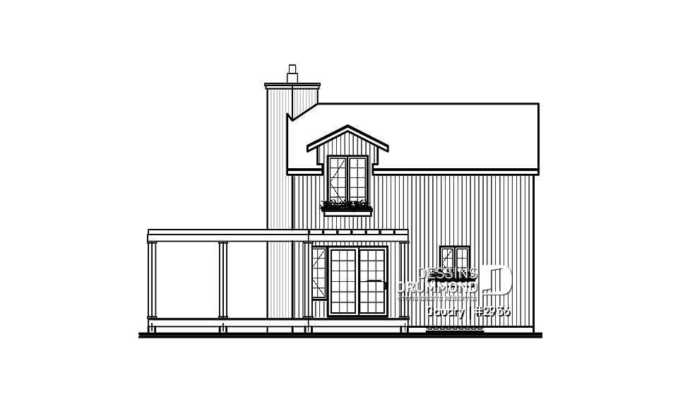 Élévation arrière - Gaudry