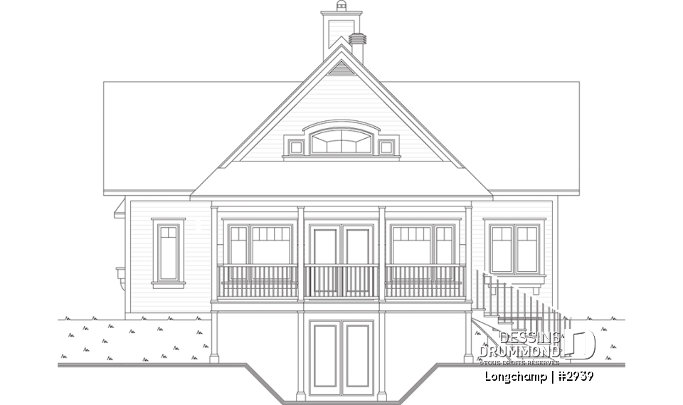Élévation arrière - Longchamp