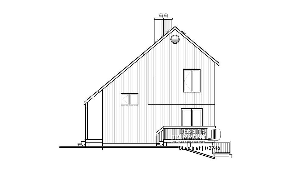 Élévation arrière - Cheminet