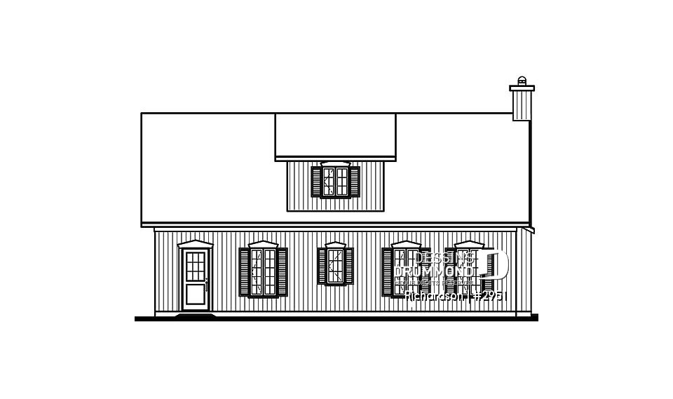 Élévation arrière - Richardson