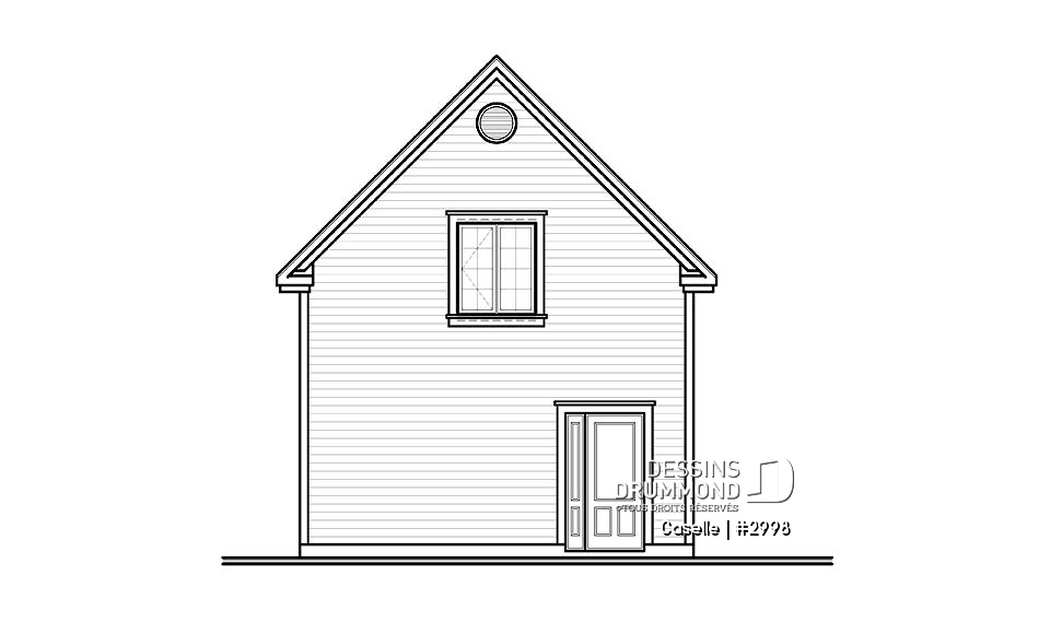 Élévation arrière - Caselle