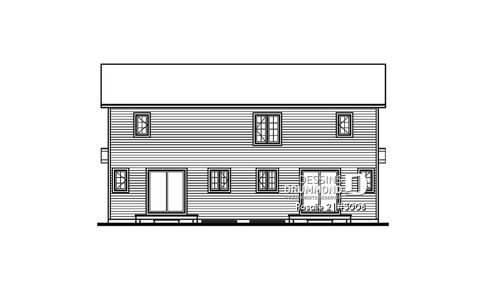 Élévation arrière - Rosalie 2