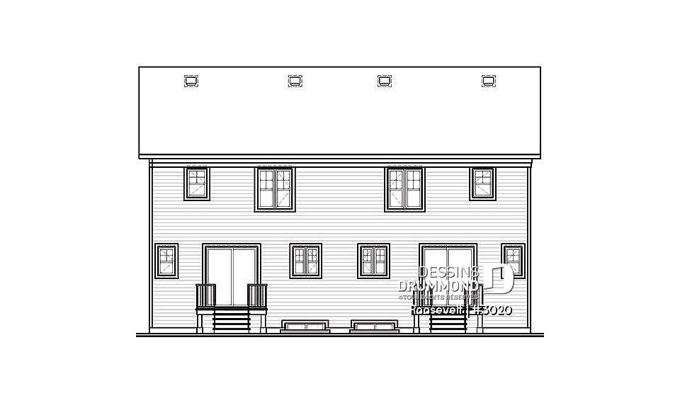 Élévation arrière - Roosevelt