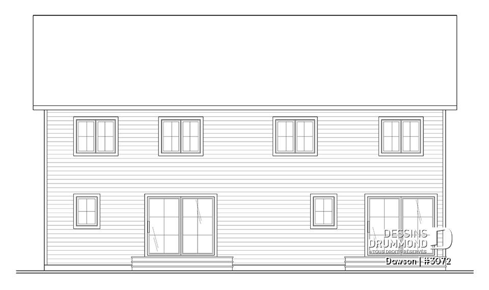 Élévation arrière - Dawson