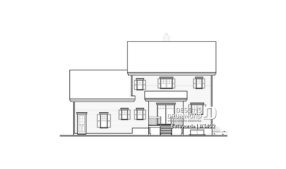 Élévation arrière - Bellevarde