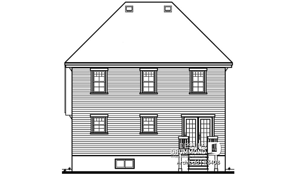 Élévation arrière - Archibald