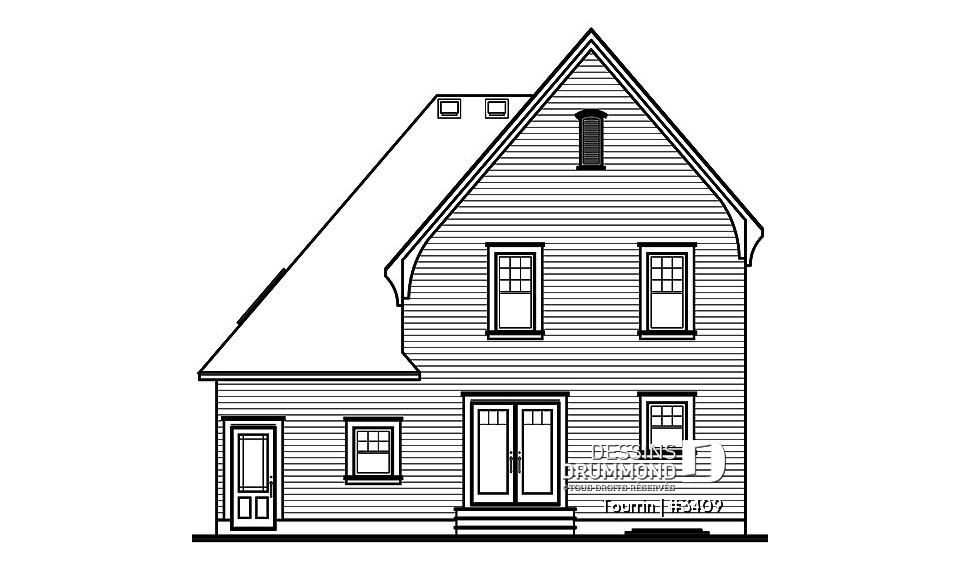 Élévation arrière - Tourrin