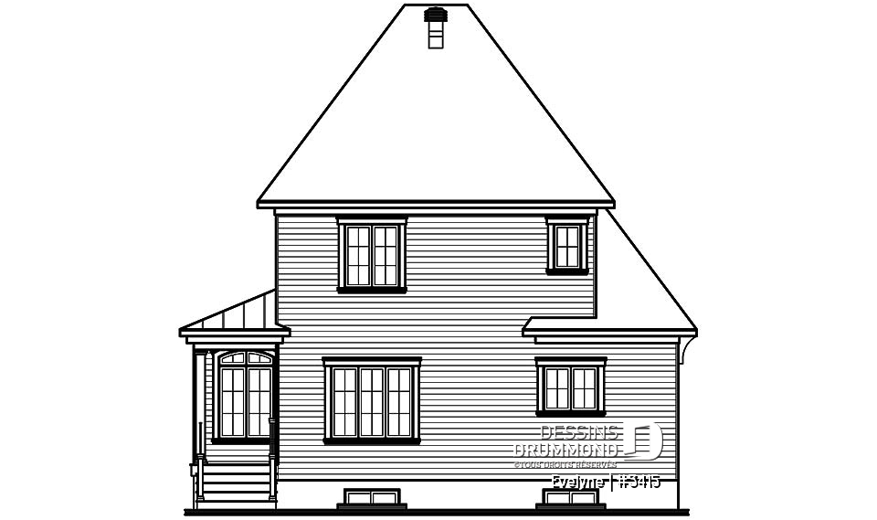 Élévation arrière - Evelyne