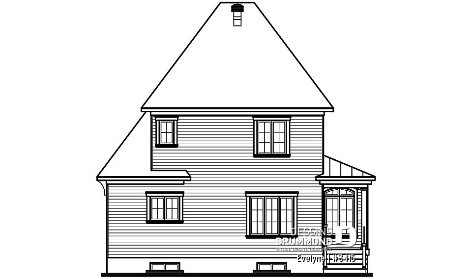 Élévation arrière - Evelyne