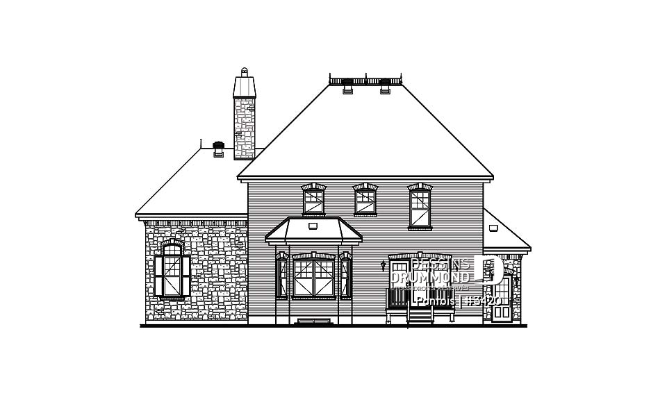 Élévation arrière - Pontois