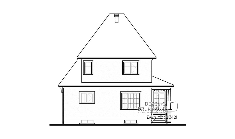 Élévation arrière - Evelyn 3